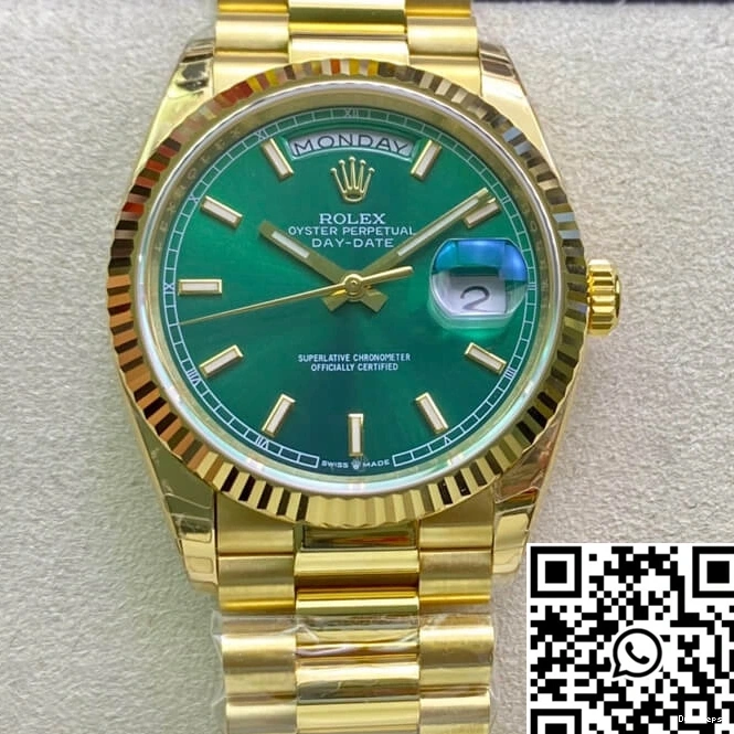 Day Rolex Green Date 118238 Factory Dial EW 0812
